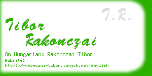 tibor rakonczai business card